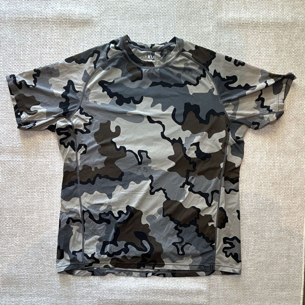 KUIU Peloton 118 Mens Performance Short Sleeve Shirt Vias Camo Hunting Tee